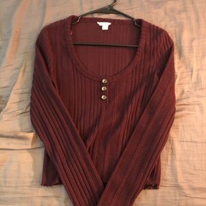 aero long-sleeved ribbed sweater